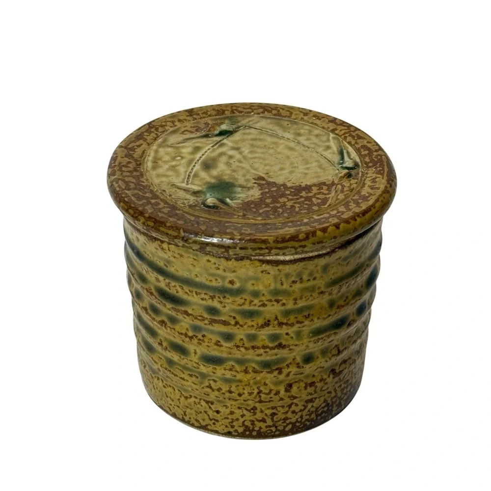 Handmade Art Studio Stoneware French Butter Dish Butter Bell Butter Crock Signed